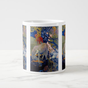 Caneca De Café Grande Cavalo Branco de Paul Gauguin