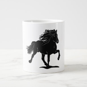 Caneca De Café Grande Cavalo de islândia na Tölt