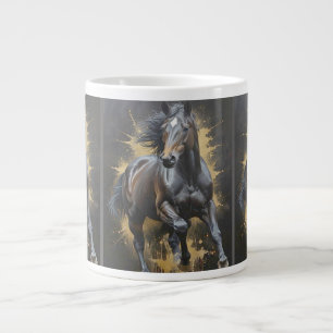 Caneca De Café Grande cavalo escuro descolado