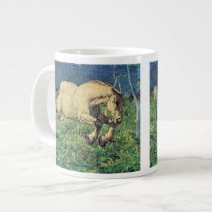 Caneca De Café Grande Cavalo Galopante de Giovanni Segantini, Vintage Ar