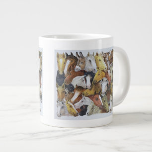 Caneca De Café Grande Cavalos