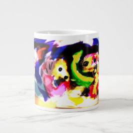 Caneca De Café Grande Cavalos-marinhos verão alegria gema  