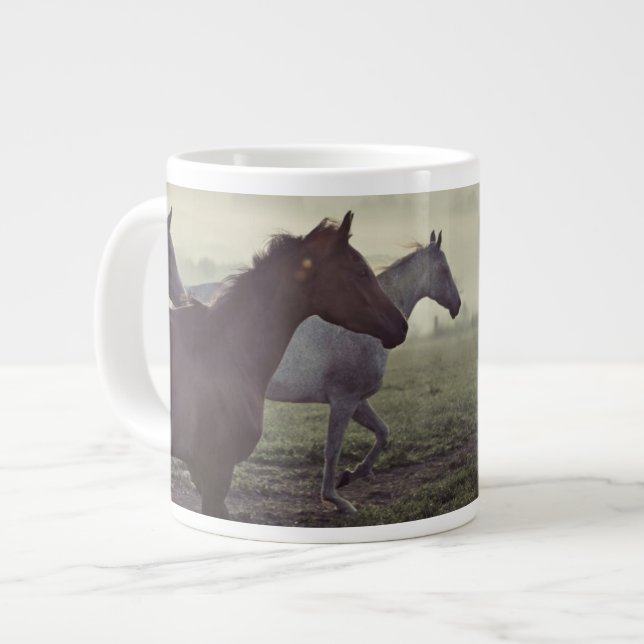 Caneca De Café Grande Cavalos selvagens (Frente Esquerda)
