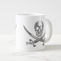 Caveira Silver e Espadas Cruzadas