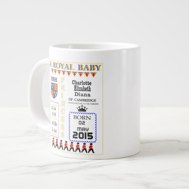 Caneca De Café Grande Celebração de Mugs Princesa Real Charlotte (Frente Esquerda)