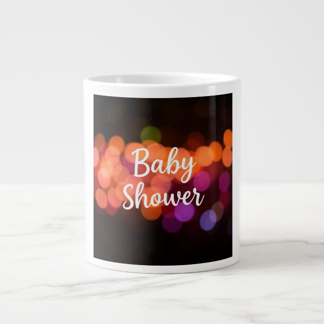 Caneca De Café Grande Celebração do Chá de Bebê (Frente)