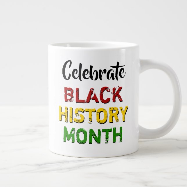 Caneca De Café Grande Celebrar o Mês da História Negra (Direita)