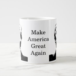 Caneca De Café Grande Celebrate America 250 and President Trump #12