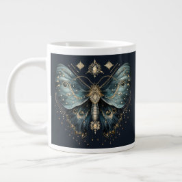 Caneca De Café Grande Celestial Moth Dark Aesthetic Coffee Mug