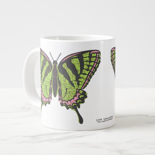 Caneca De Café Grande Céltica Swallowtail (Frente Esquerda)