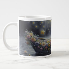 Caneca De Café Grande Cena de Fantasia Sonhadora da Lua para Menina Capr