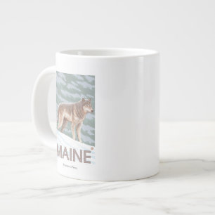 Caneca De Café Grande Cena do MaineWolf