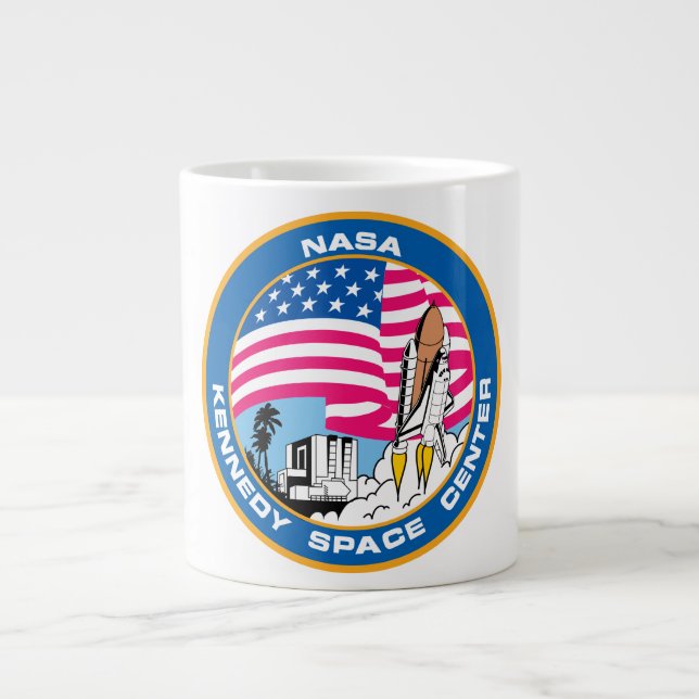 Caneca De Café Grande Centro Espacial Kennedy da NASA (Frente)