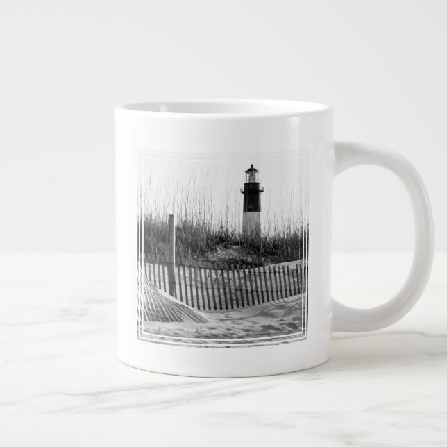 Caneca De Café Grande Cercas de Praia e Farol (Direita)