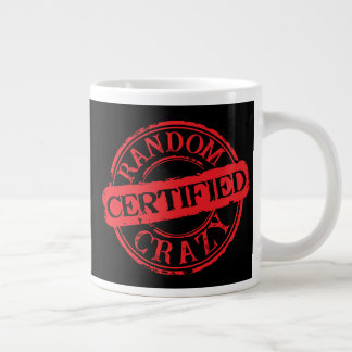 Caneca De Café Grande Certified stamp random crazy custom text