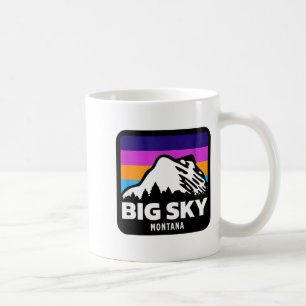 Caneca De Café Grande céu montana esqui snowboard família esqui 