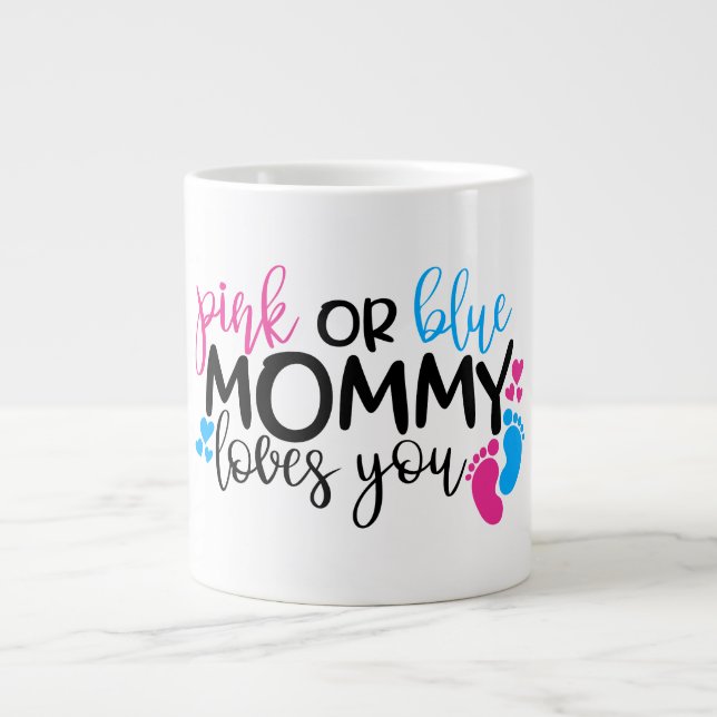 Caneca De Café Grande Chá de fraldas Jumbo Gift Mug (Frente)