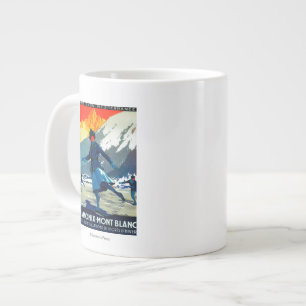 Caneca De Café Grande Chamonix-Mont Blanc Vintage Poster Europe