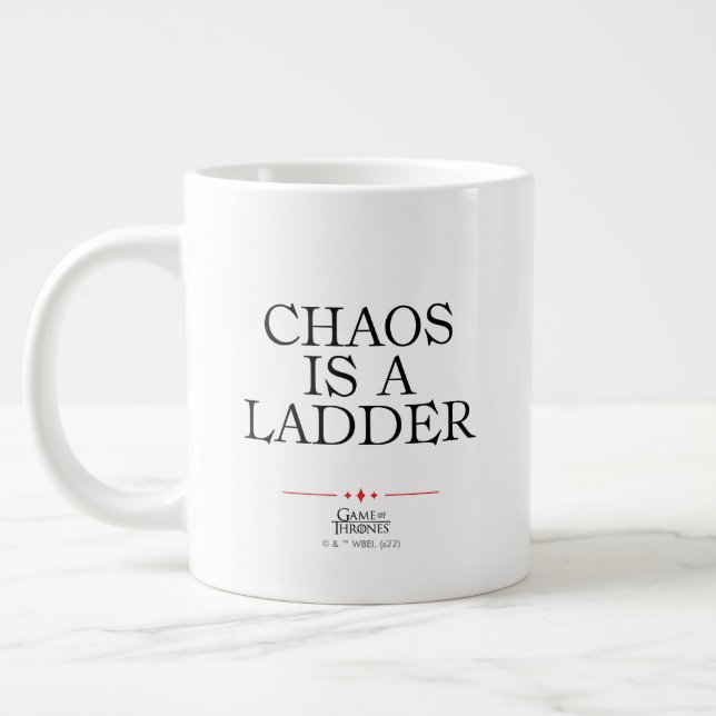 Caneca De Café Grande Chaos Is A Ladder (Esquerda)