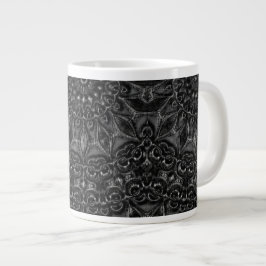 Caneca De Café Grande Charcarvão Mandala