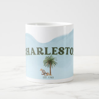 Caneca De Café Grande Charleston, Carolina do Sul, Vintage Coffee Mug
