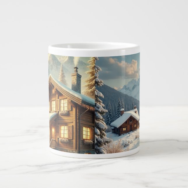 Caneca De Café Grande Charme alpino (Frente)