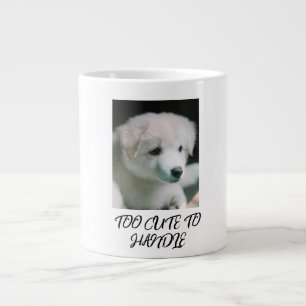 Caneca De Café Grande "Charme de Cachorrinho Branco Fofo"
