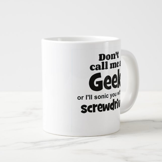 Caneca De Café Grande chave de fenda do geek bf (Frente Esquerda)