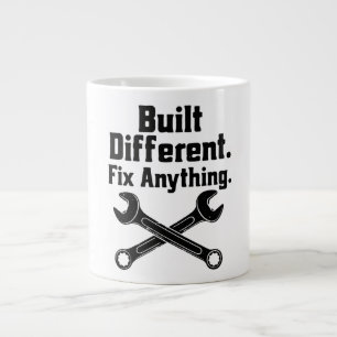Caneca De Café Grande Chave de Mecânico Construída Diferente Conserta Qu