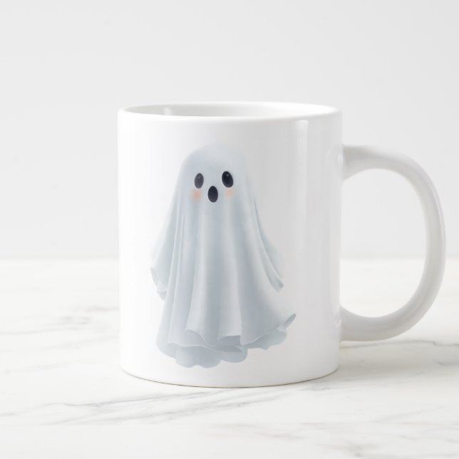 Caneca De Café Grande "Cheeky Ghost Glow" (Direita)