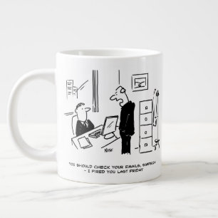 Caneca De Café Grande Chefe Desliga um Funcionário de Escritório por E