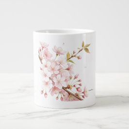 Caneca De Café Grande Cherry Blossom Floral Speciality Mug 