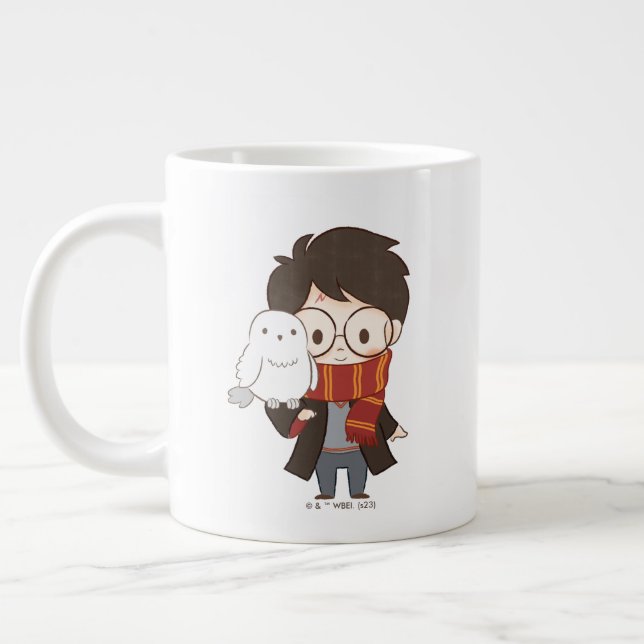 Caneca De Café Grande Chibi HARRY POTTER™ & Hedwig (Esquerda)