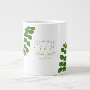 Caneca De Café Grande Chic Verde Casado