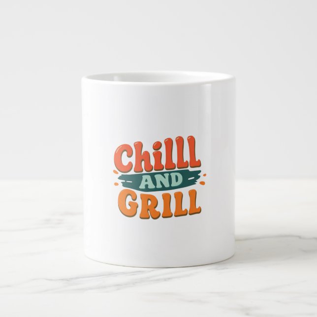 Caneca De Café Grande Chill e Grill (Frente)