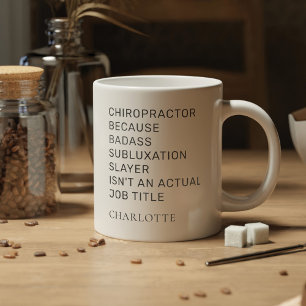 Caneca De Café Grande Chiropractor Porque Subluxação Caça-Nascimento