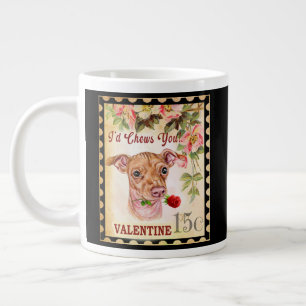 Caneca De Café Grande Chiweenie Vintage Namorados Engraçado Cachorro Com