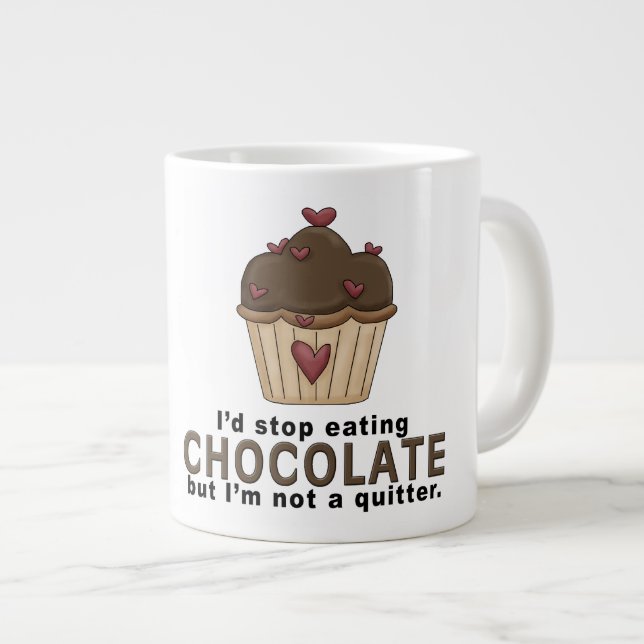 Caneca De Café Grande Chocolate- Mug Jumbo (Frente Esquerda)