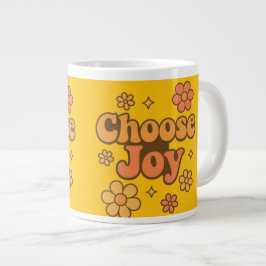 Caneca De Café Grande Choose Joy Minimalist Art - Positive Mindset Print