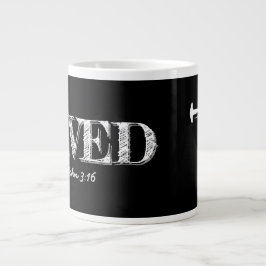 Caneca De Café Grande Christian SAVED com 3 cruzes de unhas