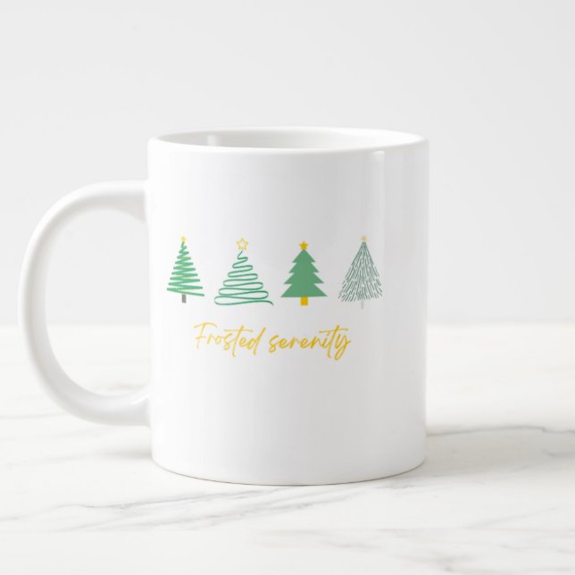 Caneca De Café Grande Christmas Mug – Cozy Holiday Cocoa & Cof (Esquerda)