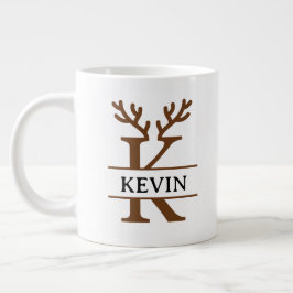 Caneca De Café Grande Christmas Reindeer holiday Mug, Custom winter