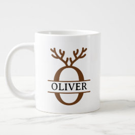 Caneca De Café Grande Christmas Reindeer holiday Mug, Custom winter