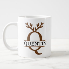 Caneca De Café Grande Christmas Reindeer holiday Mug, Custom winter