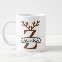 Caneca De Café Grande Christmas Reindeer holiday Mug, Custom winter