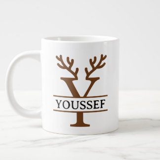 Caneca De Café Grande Christmas Reindeer holiday Mug, Custom winter