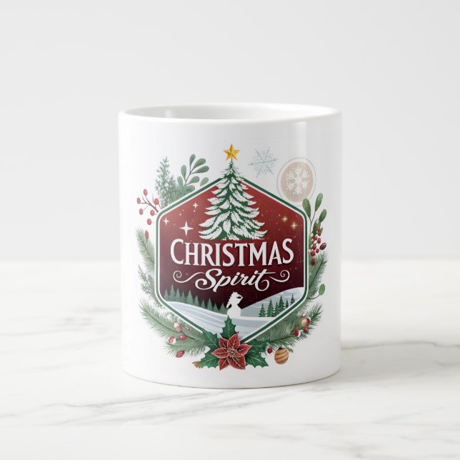 Caneca De Café Grande Christmas Spirit – A Festive Emblem of Joy (Frente)
