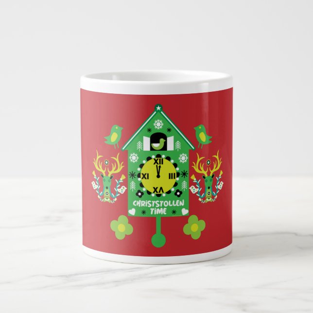 Caneca De Café Grande Christstollen Weihnachtsstollen Stollen Xmas (Frente)