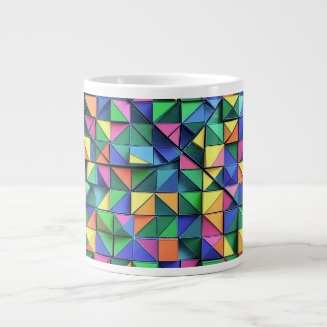 Caneca De Café Grande Chromatic Fracture (Frente)