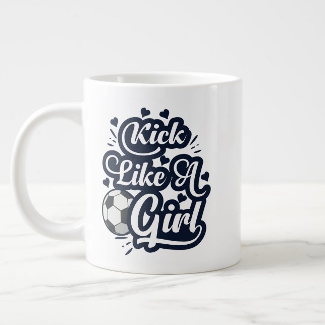 Caneca De Café Grande Chutar Como Uma Rapariga (Esquerda)